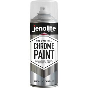 Chrome - 1 x 400ml Aerosol Jenolite Chrome Spray Paint Smooth Chrome Finish - Suitable For Interior & Exterior Use