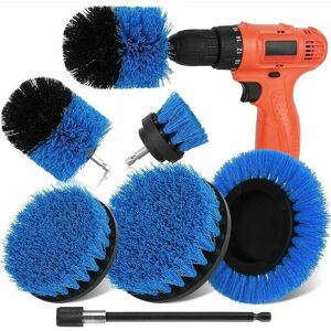 HOOPZI Cleaning brush Set of 6 Cleaning Brushes Compatible with Cordless Screwdriver, Cleaning Brush for Rims, Bathtub, Tiles, Kitchen, Car, Sofa and