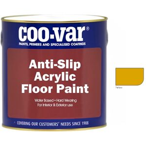 Coo-var - CooVar Anti Slip Acrylic Floor Paint - Yellow - 2.5 Litre - Yellow