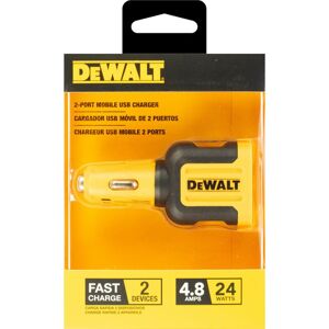 Dewalt - 2-Port 4.8 Amp Car Van Charger Intelligent Fast Charging X2 usb Charger