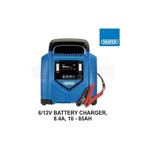 Draper - 6V/12V Battery Charger, 8.4A, 10 - 85Ah, Blue and Black 70546