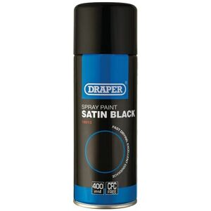 Draper - Satin Spray Paint, 400ml, Black (18013)