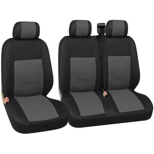 Maerex - Grey Fabric Seat Covers Set For Peugeot Partner Citroen Berlingo Van