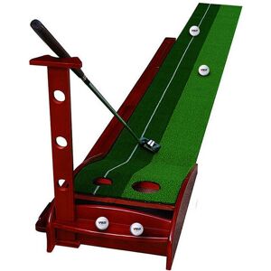 Hillman - pgm Pine Wood 3.5m Golf Putting Trainer with Auto Ball Return