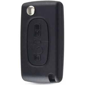 OSUPER Key housing compatible with Peugeot 107 207 307 308 407 2 buttons CE0536 blade without groove battery in housing LO-Ron