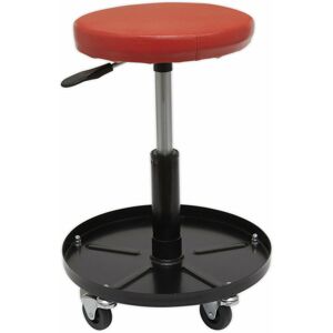 LOOPS Pneumatic Mechanics Seat - Swivel Action - Lever Operated - Padded Cushion