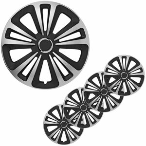 Berkfield Home - ProPlus Wheel Covers Terra Silver and Black 16 4 pcs