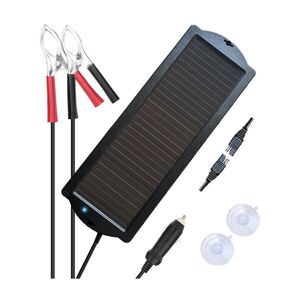 Rhafayre - Solar Car Battery Trickle Charger, 1.5W Solar Battery Charger Car, Waterproof Portable Amorphous Solar Panel For Automotive, Motorcycle,