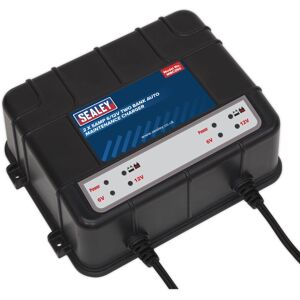 Sealey - Two Bank 6/12V 10A (2 x 5A) Auto Maintenance Charger MBC250