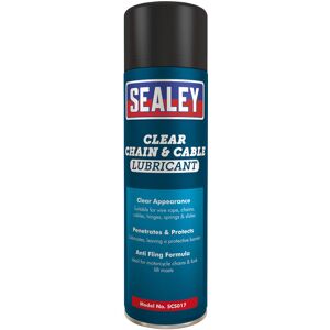 Sealey Chain & Cable Clear Lubricant 500ml Pack of 6 SCS017