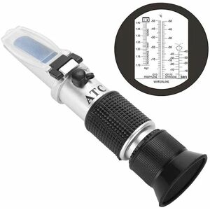 Small handy 4-in-1 portable antifreeze coolant refractometer for automotive antifreeze system, battery acid and windshield washer fluid - Alwaysh