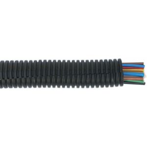 LOOPS Split Convoluted Cable Sleeving - 10 Metres - 17-21mm Diameter - Flexible Nylon