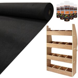 Monster Shop - Camper Van Lining Carpet 11m2 Black 4 Way Super Stretch & Citroen