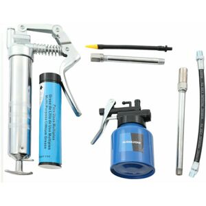 Toolzone - 5 Piece Grease Gun Kit Pistol Grip With Accessories Flexible Hose