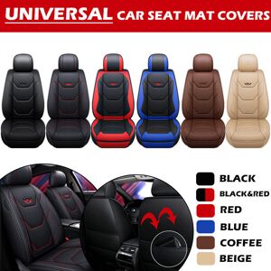 Maerex - Universal Universal Car Seat Cover pu Leather Breathable Cushion Mat Car Seat Cushion Set Car Interior Accessories (Red, New 5D Upgrades)