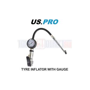 Us Pro - Compact Air Tyre Inflator with Dial Gauge Cars, Motorcycles 8808