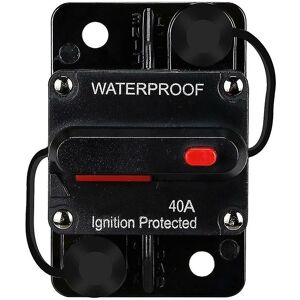 Woosien - Waterproof Circuit Breaker,with Manual Reset,12v-48v Dc,40a,for Car Marine Trolling Motors Boat