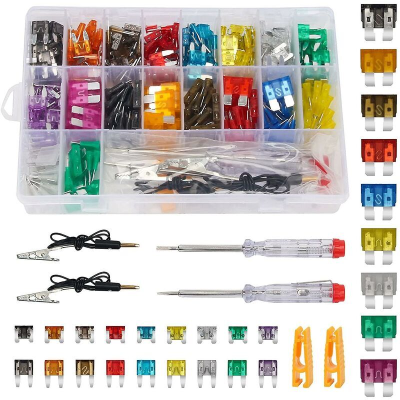 WOOSIEN 306pcs Automotive Fuse Assortment Kit Fuse Assortment Kit Blade Type Automotive Fuse Assortment Kit