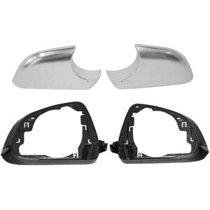 TLILY 1 Pair Car Side Wing Rearview Mirror Cover Lower Chrome Frame Black for Tesla Model 3 2017-2022