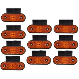 TLILY 10PCS 24V led Car Truck Side Marker Lights Turn Signal Lamp Rear Tail Light for Pickup Trailer Caravan Bus Boat rv Lorry