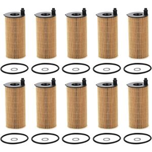 TLILY 11428575211 Engine Oil Filter Kit for BMW X3 X4 X5 X6 G01 2017-2022 XDrive 20D 20I 25I 28I, 10PCS