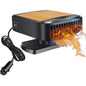 Toolive - ccykxa 12V 150W Car Heater, 2 in 1 Heating and Cooling Fan, Portable Electric Fan with Cigarette Lighter Plug, 360 Degree Rotating