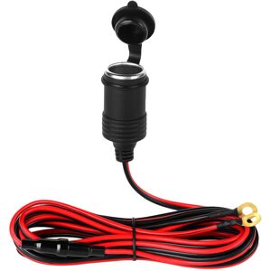 GOTRAYS 12V Car Cigarette Lighter Socket Female Extension Plug with Fused Ring Terminal 10A