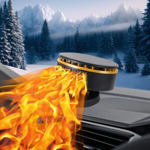 Cyslmuk - 12V Car Heater Fan, Portable Fast Heating Windshield Defroster (Yellow & Black)