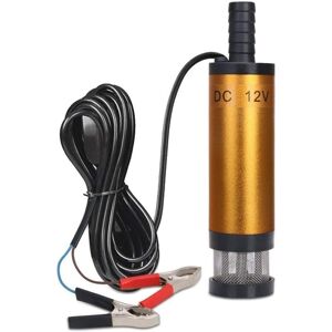 MEMKEY 12V Oil Pump Fuel Pump with Clip Diesel Oil Heating Oil Submersible Pump Water Fuel Transfer Cigarette Lighter with Removable Filter for Caravan