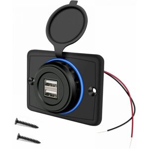 Ymyny - 12V usb socket, 12V usb port, dual usb socket, camping car, 12V, 3.1A usb car charger, usb car charger for car, bus, camping, car, boat