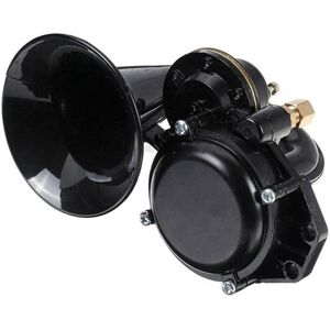 TLILY 12v/24v Auto Air Horn Loud Truck Trumpet Air Horn with Electric Valve Flat For Car Vehicle Trucks Bus Van Train