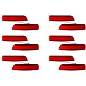 Tlily - 12X Car led Rear Bumper Reflector Brake Light Lamp for Avensis / Alphard Mki Stop Fog Lights Red