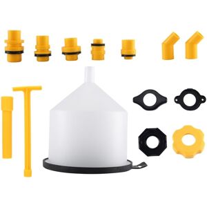 TLILY 15PCS/Set Car Radiator Coolant Filling Funnel Kit Spill Proof Cooling System Tool Spout Pour Oil