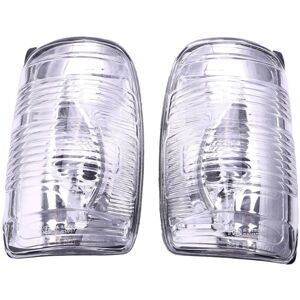 TLILY 1Pair Right and Left Side Door Wing Mirror Clear Indicator Lens for Transit Mk8 2014-Onwards