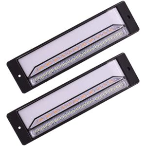 TLILY 1Pair Waterproof led Heavy-duty Trailer Truck Brake Light 4 in1 Neon Halo Ring Tail Brake Stop Turn Flowing Signal Light