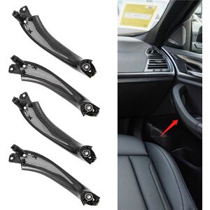 TLILY 1set ABS Carbon Fiber Interior Door Armrest Trim Replacement For-BMW X3 X4 G08 18-21 Door Handle Inner Panel Pull Cover