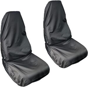 CYSLMUK 2 Pack Waterproof Front Car Seat Covers, Universal Waterproof Seat Cover Protectors Black
