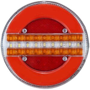 TLILY 24V 49 led Dynamic led Trailer Truck Tail Light Brake Light drl Flow Turn Signal Lamp Strobe Light for Car Boat Caravan