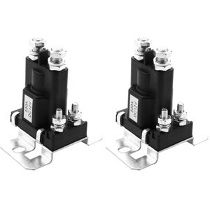 TLILY 2Pcs 4 Terminal 12V 500A Car Start Relay Dual Battery Isolator Automobile Solenoid On/Off Power