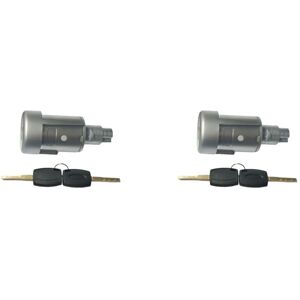 Tlily - 2Pcs Barrel Lock Ignition Switch with 4 Key Sets for Transit Custom MK8 1926227
