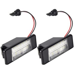Tlily - 2Pcs Car 18Leds License Plate Lights Plastic for Juke Primera Bright Led Number Licence Light