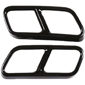 Tlily - 2Pcs Car Accessories Exhaust Pipe Tail Cover Trim for Mercedes Benz s r Class W222 Coupe W251 10-17 gl Class X166 13-15 amg Part Black