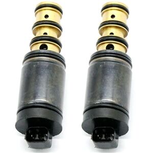 Tlily - 2Pcs Car Air Conditioner Ac Compressor Solenoid Valve Electronic Control Valve for Toyota for Lexus 5SEU12C