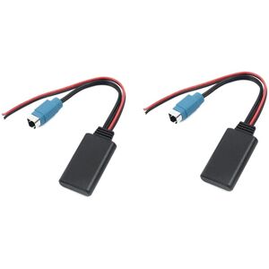Tlily - 2PCS Car Bluetooth Module Music Adapter Aux Audio Cable for Alpine CDE-W203Ri ida X303 X305 X301 KCE-237B