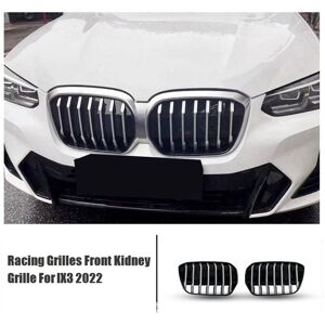 Tlily - 2Pcs Car Racing Grilles Front Kidney Grille for bmw IX3 2022 Car Bumper Hood Mesh Air Vent Radiator Cover Grid Body Kit