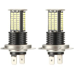 Tlily - 2Pcs H7 led Fog Light Bulbs drl 3200 Lumens Super Bright 84-SMD 12V 24V H7 led Bulbs Replacement for Cars, Trucks, 6000K White