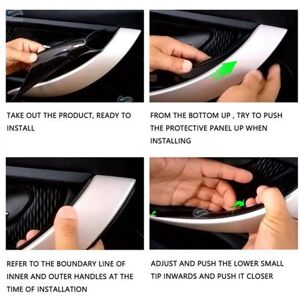 TLILY 2PCS Inner Door Pull Handle Inside Cover Protect Case For-BMW 3/4 Series F30 F35 2012-2018