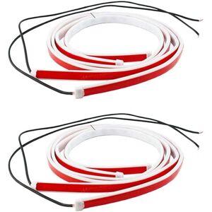 Tlily - 2PCS Universal Car Door Opening Warning led Lights Dynamic Door Lamp Strip 120cm Waterproof Interior Atmosphere Lights