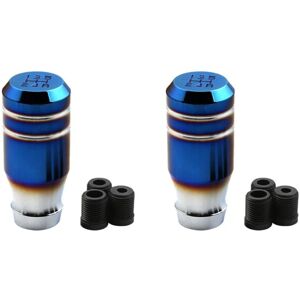 Tlily - 2X 3 Inch Bride Burnt Blue Universal Car 5 Speed Manual Gear Shift Knob