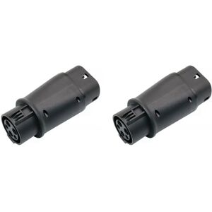 TLILY 2X EVSE EV Adapter 32A J1772 Type 1 to 2 Plug Adapter, Charging Connector Charger Vehicle Electric Cars